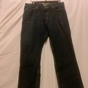 Dark Blue, Lee Premium, relaxed fit, straight leg, mens jeans. Size 38x32